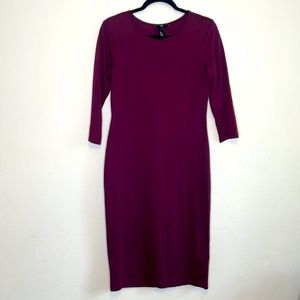 H&M dark berry body con dress